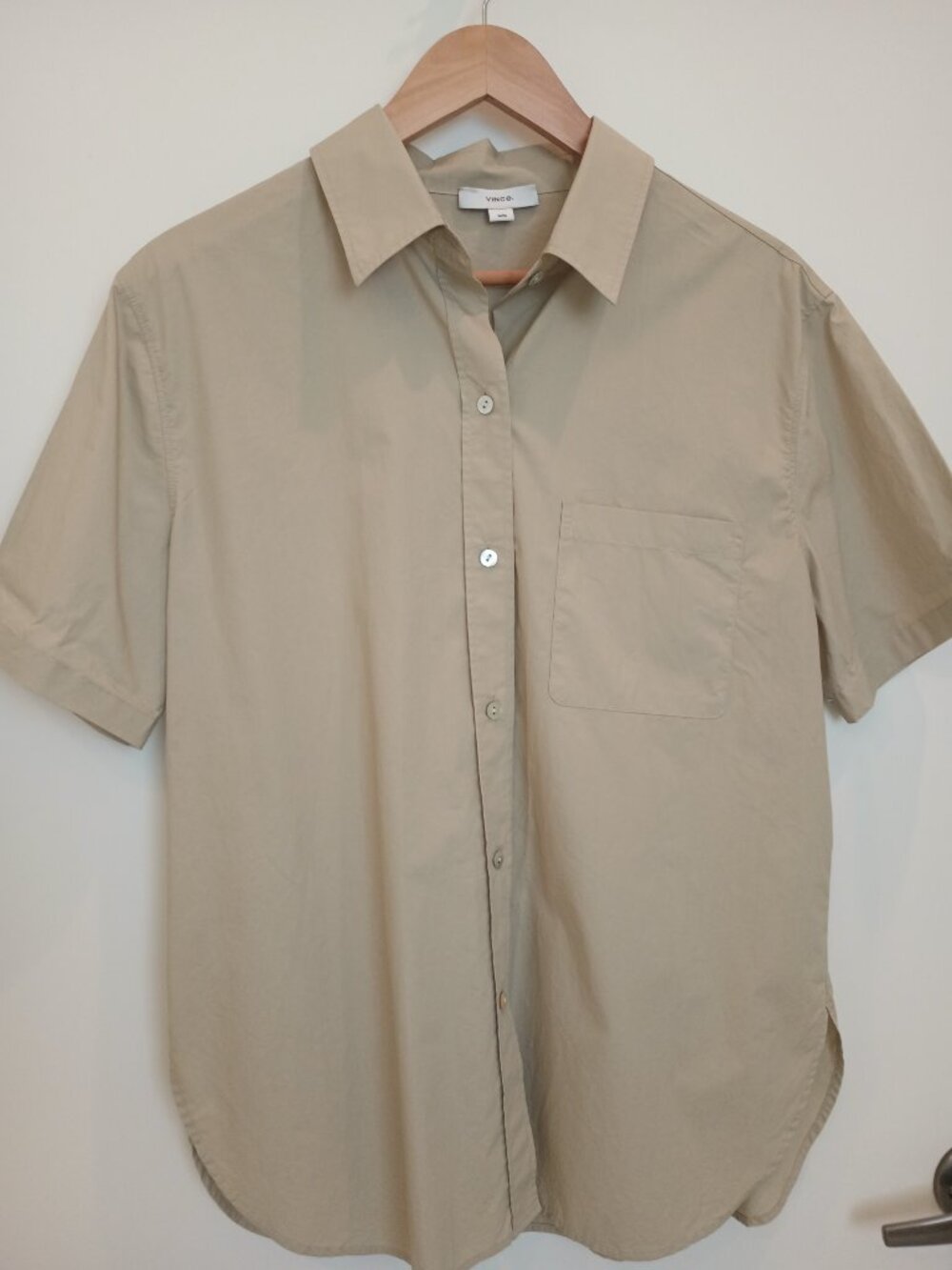 Vince short sleeve ladies button up shirt .